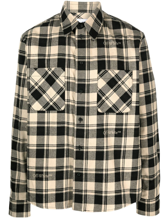 OFF-WHITE CHECKERED FLANNEL SHIRT