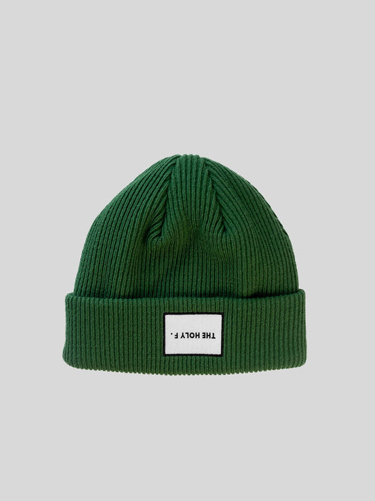 THE HOLY F. FOREST GREEN UP AND DOWN RIB BEANIE